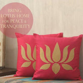Lotus flowers Cushion Cover Pack Of 2